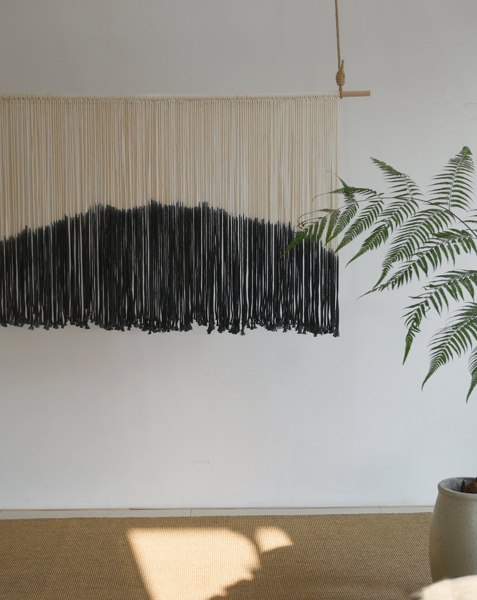 Tie-Dye Decor Black Bohemian Yarn Tapestry Home Wall Boho Décor