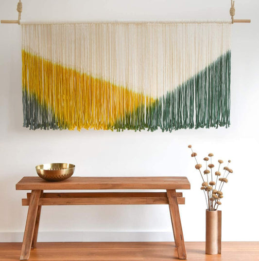 Tie-Dye Yarn Tapestry Geometric Colorful Bohemian Wall Décor