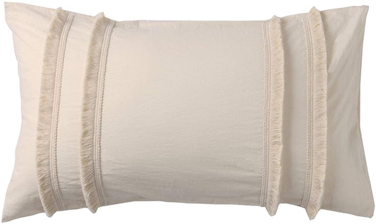 Pillow Sham White Pillowcases Cotton Bedding,Set of 2