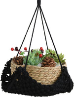 Flber Macrame Plant Hanger Handmade Cotton Rope Wall Hangings Home Décor