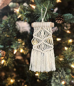 Newest Macrame Christmas Tree Ornaments, 8.2" x 3.9", Set of 4
