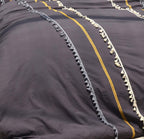Grey Boho Cotton Tassel Bedding Comforter Duvet Cover - FLBERHOME