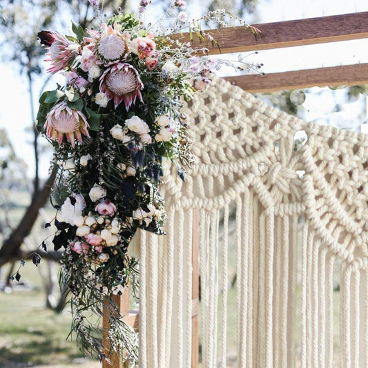 Macrame Wall Hanging Boho Wedding Hanger Cotton Handmade Wall Art Home Wall Decor,42"x 35"