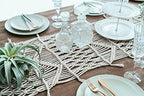 Macrame Table Runners Handwoven Boho Wedding Table Decoration Bedding Blanket - FLBERHOME