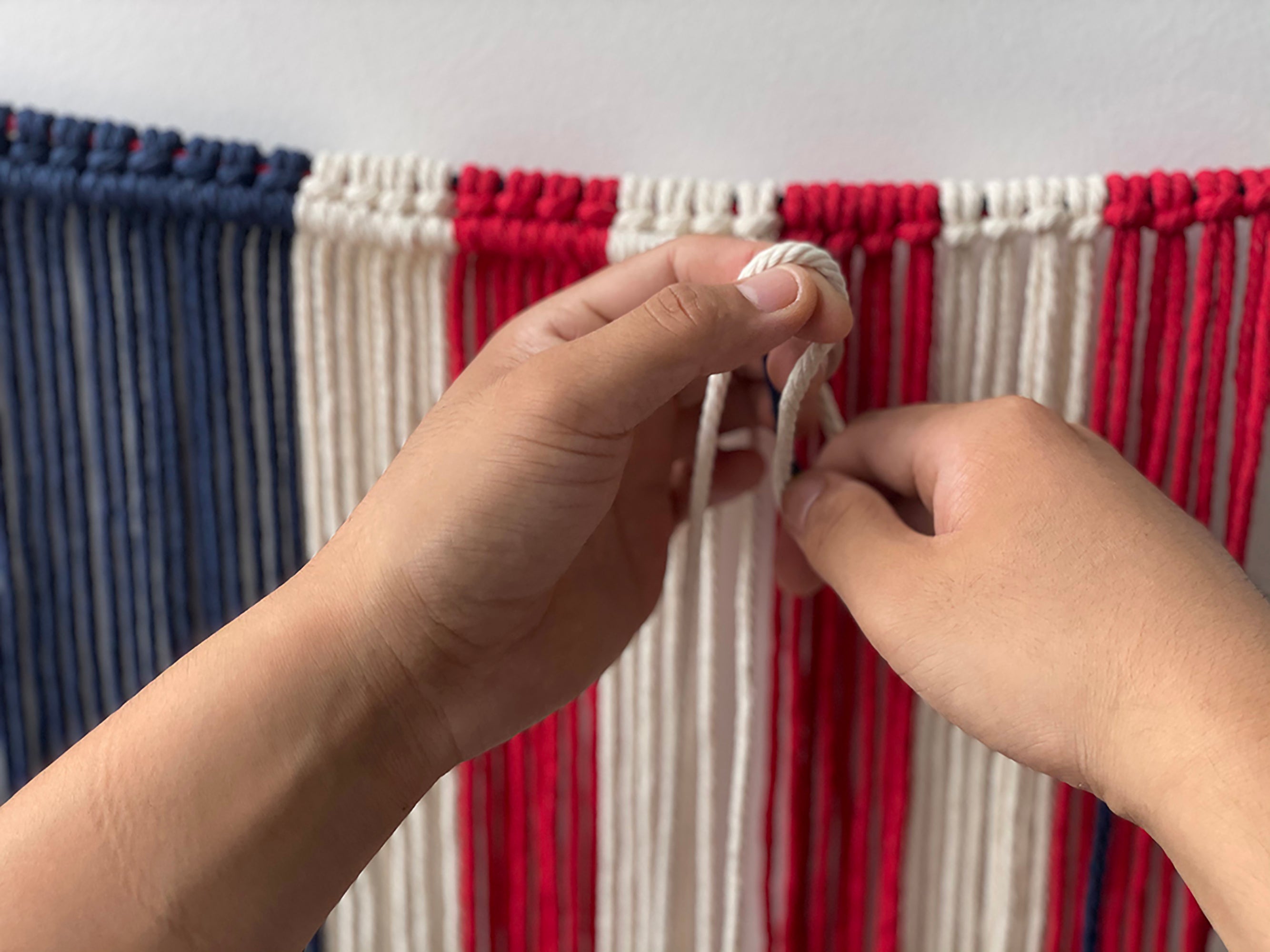 Macrame American Flag Boho wall Art Home décor 25.5*37