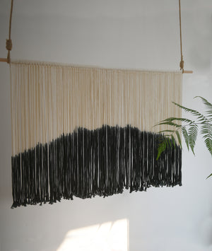 Newest Tie-Dye Decor Black Bohemian Yarn Tapestry Home Wall Boho