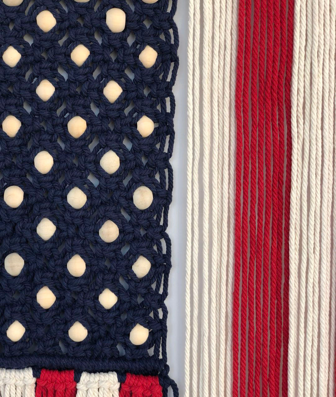 Newest Macrame Wall Hanging American Flag 25.5*37