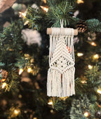 Newest Macrame Christmas Tree Ornaments, 8.2" x 3.9", Set of 4