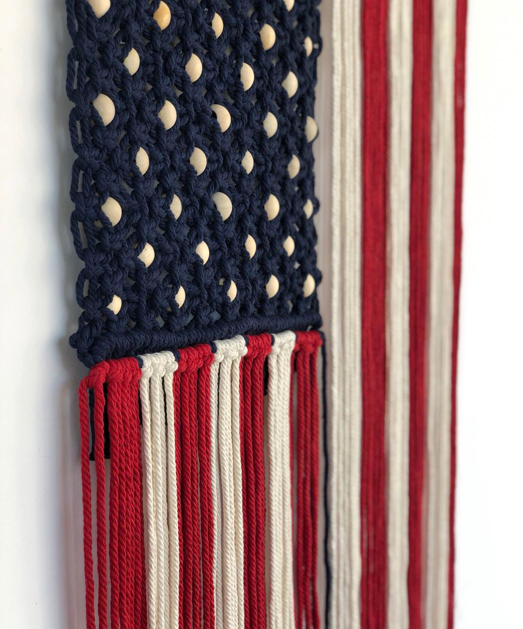 Newest Macrame Wall Hanging American Flag 25.5*37
