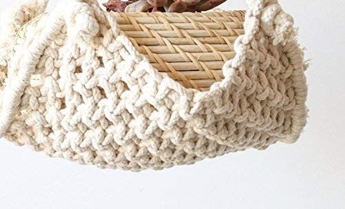 Flber Macrame Plant Hanger Handmade Cotton Rope Wall Hangings Home Décor