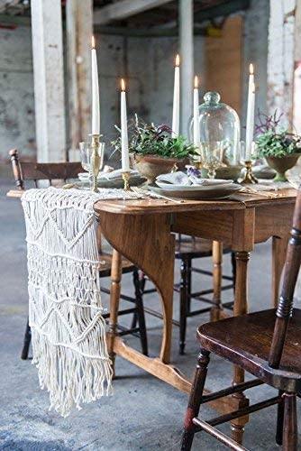 Macrame Table Runners Handwoven Boho Wedding Table Decoration Bedding Blanket - FLBERHOME