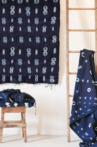 Indigo Tie Dye Tapestry Wall Hanging Sofa Throw,44in x59in … - FLBERHOME