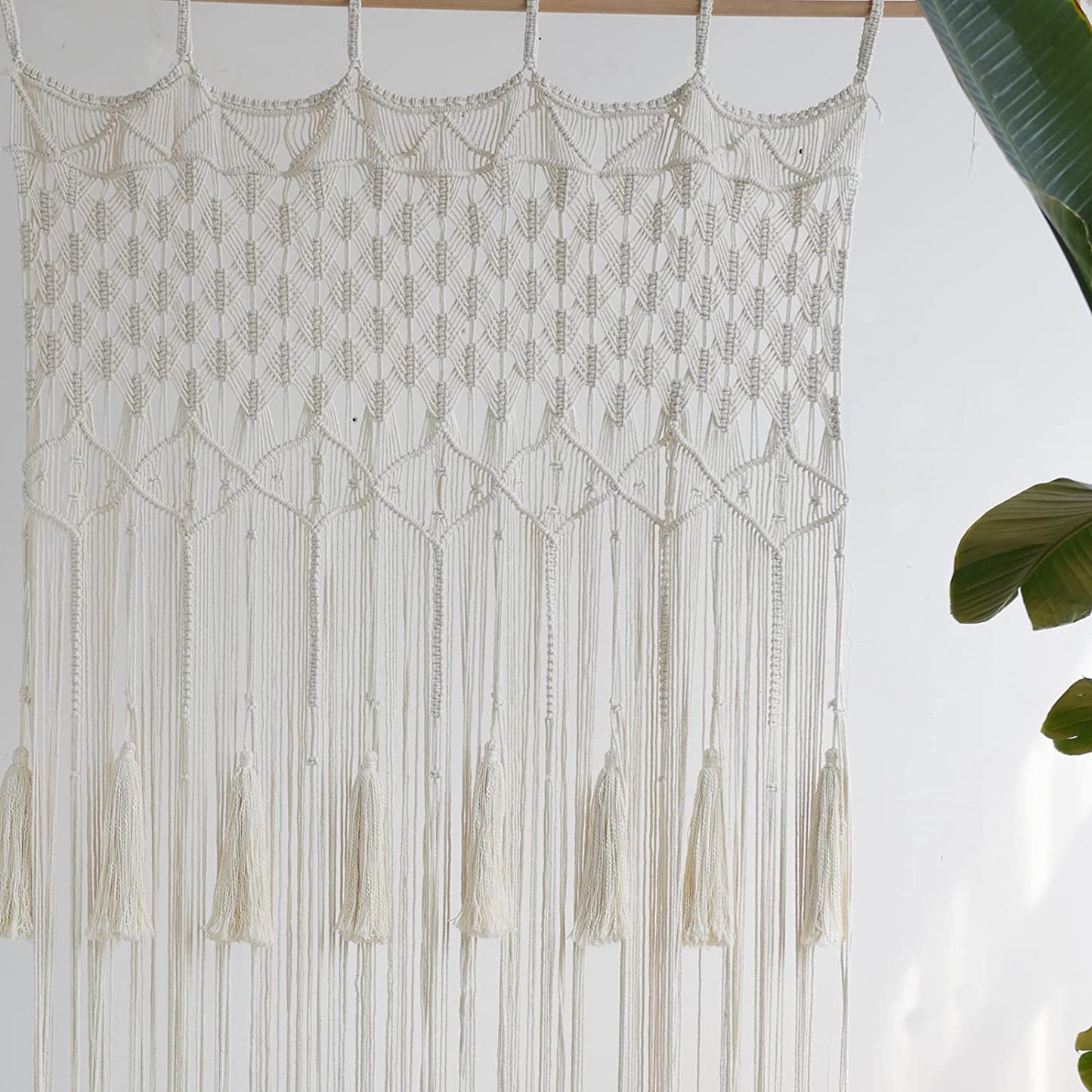 Macrame Curtain Macrame Wall Hanging Long Boho Bedroom Wall Decor