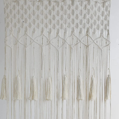 Macrame Curtain Macrame Wall Hanging Long Boho Bedroom Wall Decor