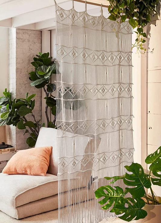 Macrame Curtain For Window Macrame Wall Hanging Macrame Headboard Handmade Wall Decor