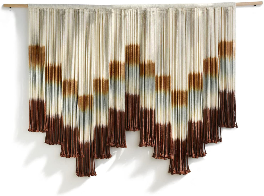 Macrame Wall Hanging Tie-Dye Geometric Decor
