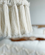 Macrame LampShade Tasseled Chandelier Boho Wedding Hanging Handwoven Home Decoration