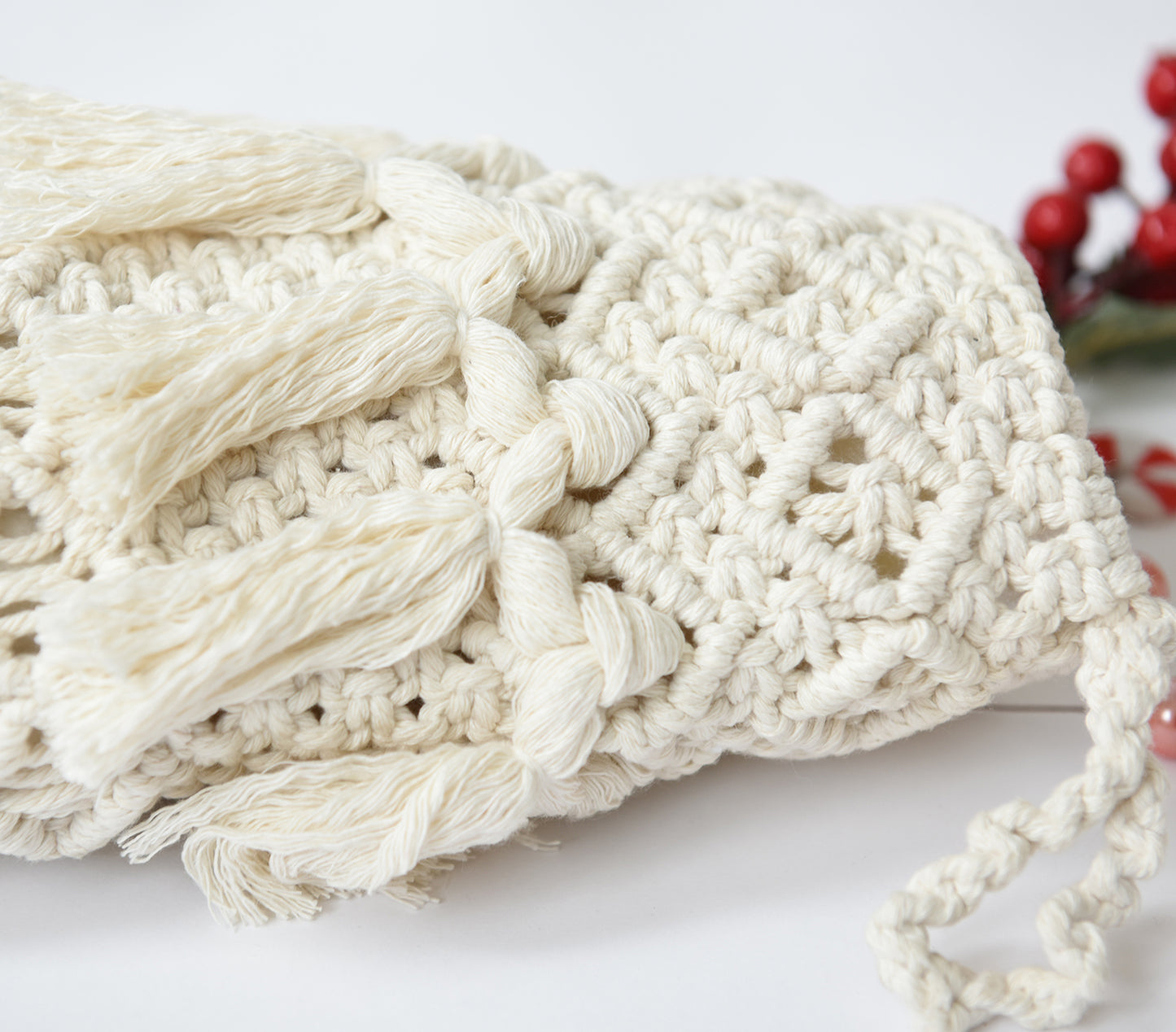 Christmas Stockings Macrame Christmas Decorations Mantel Hanging Stockings for Family Christmas Decoration
